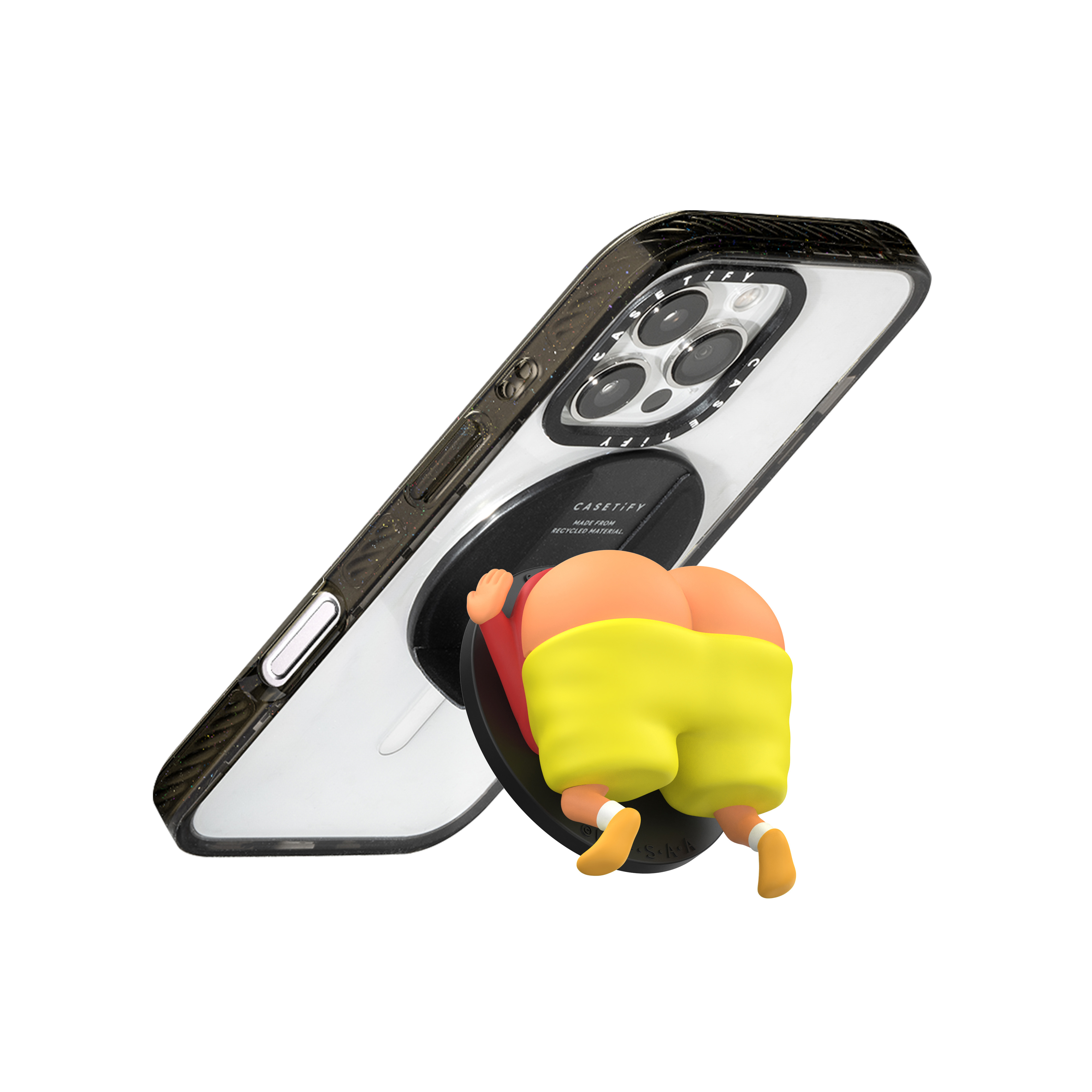 【小新屁屁支架】带原包装手机气囊支架底座这贴卡通多功能