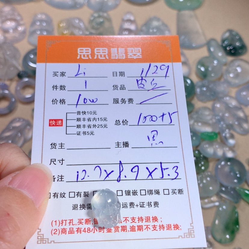 【闪购商品】翡翠颈饰未镶嵌L**I貔貅