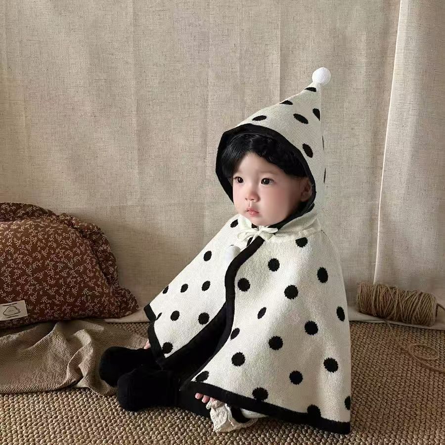 【1106】婴儿斗篷披风秋冬季防风宝宝外套婴幼儿洋气披肩