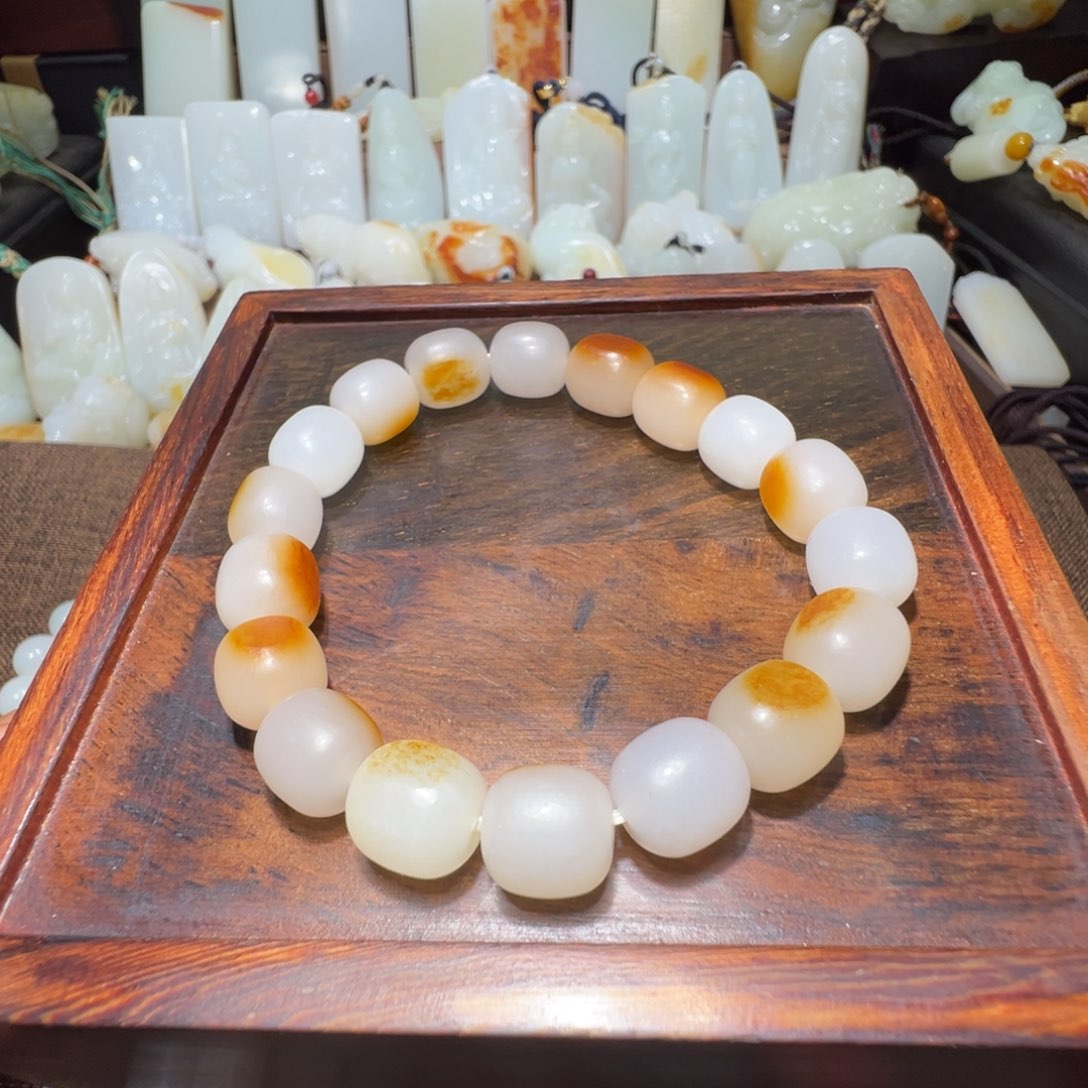 和田玉手串未镶嵌重**锋