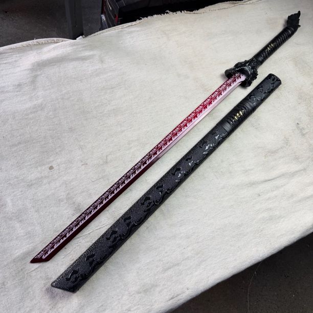 3380 龙泉昊天高锰钢唐横刀包皮鞘未开刃