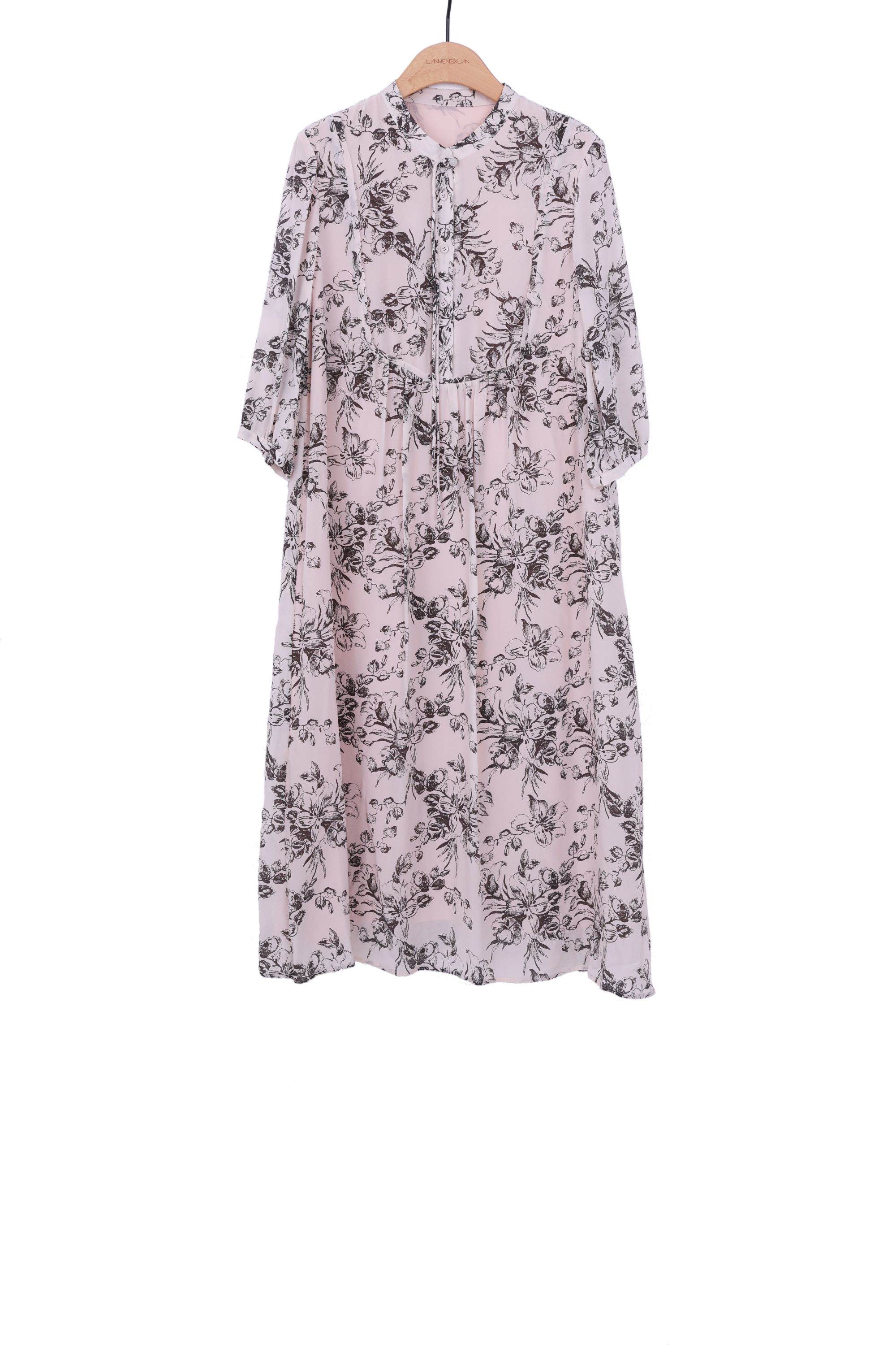 2025新款桑蚕丝连衣裙优雅时尚34209