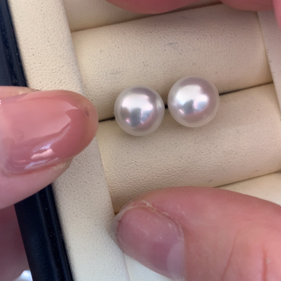 海水珍珠耳饰18K金镶嵌