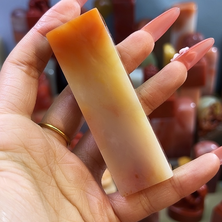 寿山石印石156号芙蓉红