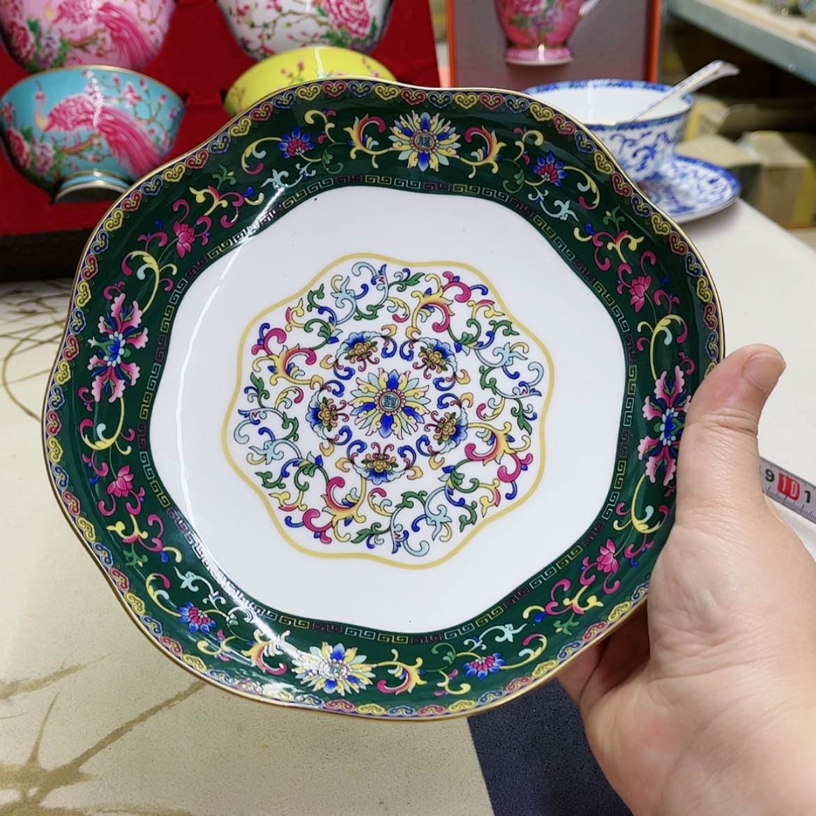 【闪购商品】珐琅8英寸2花口深。。。。。