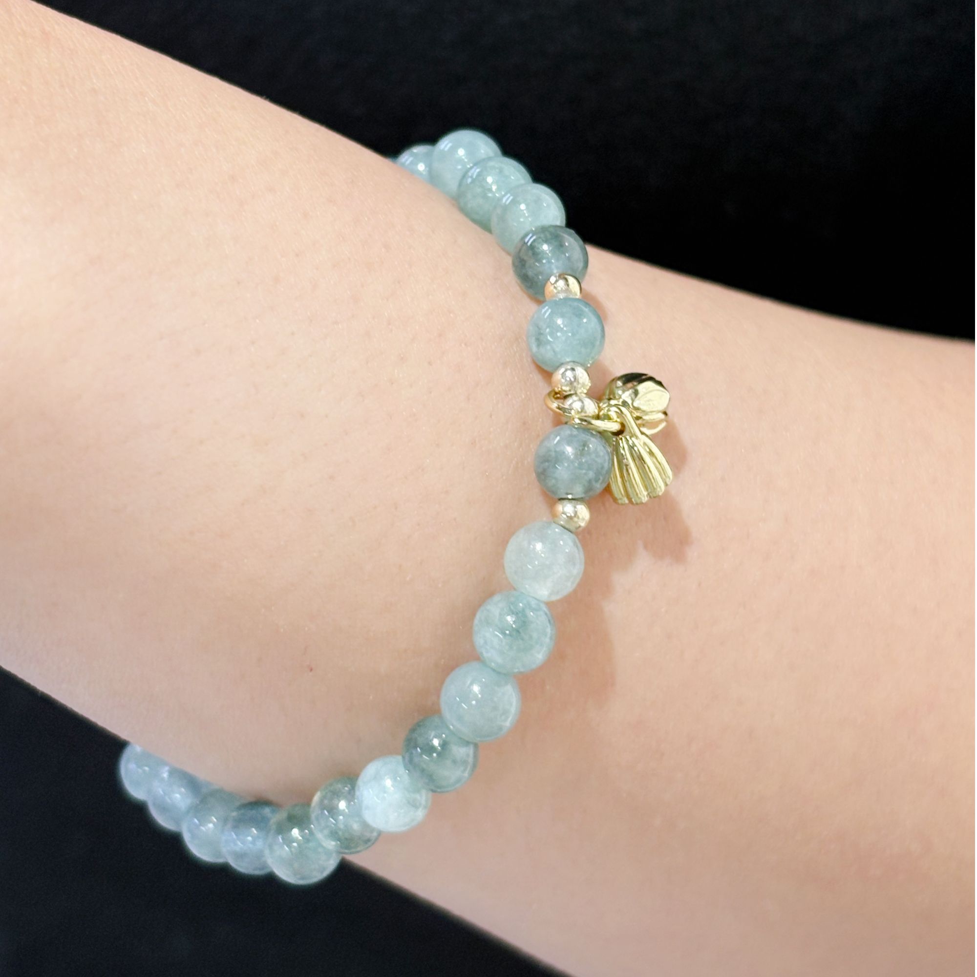 铜合金仿珍珠手链 Max【玉荷凝光】新款小清新甜美简约手链蓬蓬手串