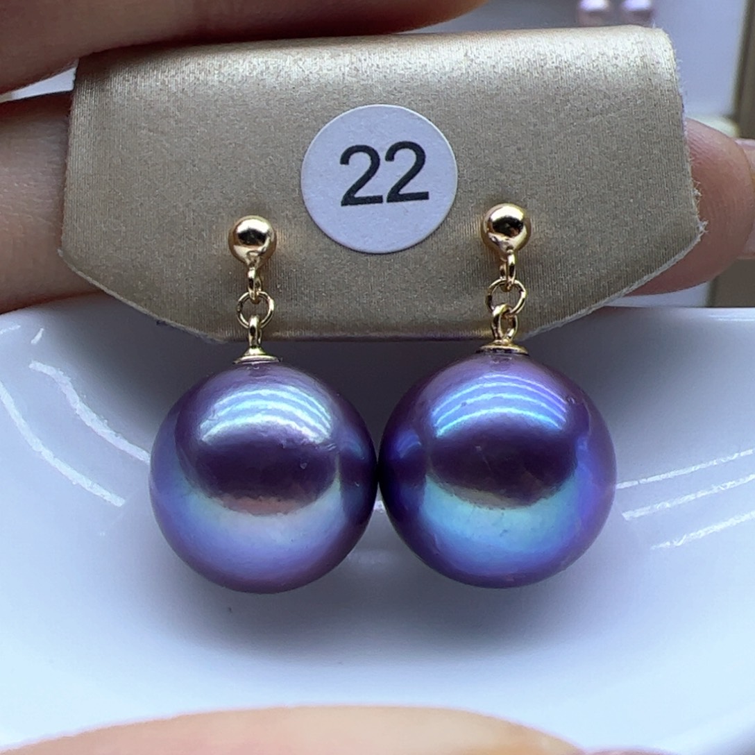 淡水珍珠耳饰银S925镶嵌