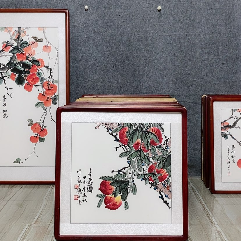 【闪购商品】国画书画作品带框65×65厘米