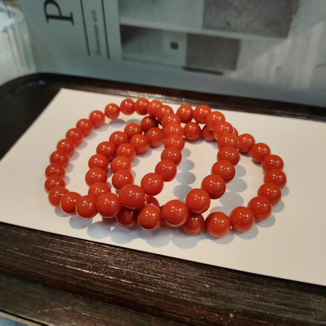 【书记甄选】天然南红单圈手链 多样性发一件 约8mm GXL274