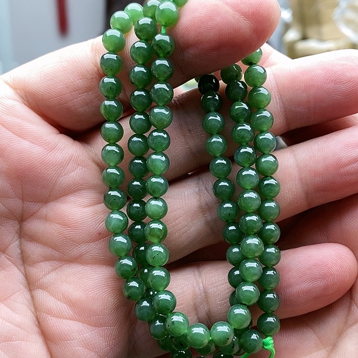 【闪购商品】未镶嵌手链和田玉碧玉108