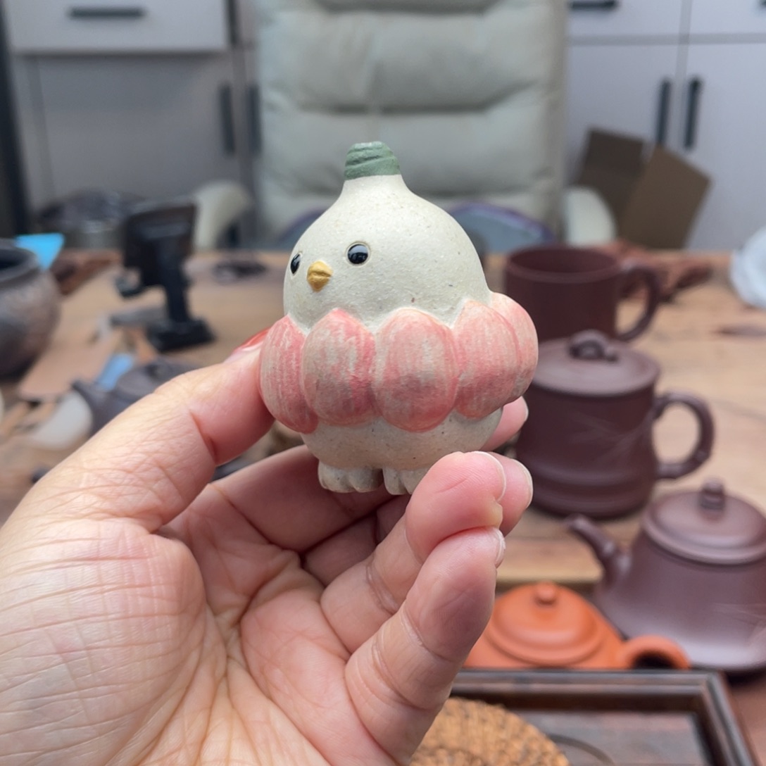 茶壶紫砂紫砂蒜鸟茶宠