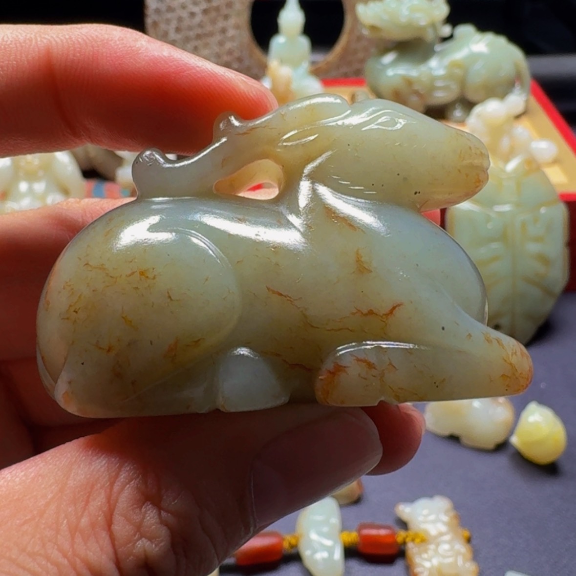 【闪购商品】和田玉车挂未镶嵌我****在