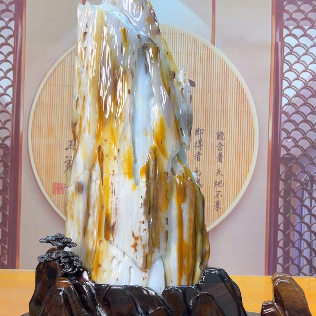 硅化玉（树化玉）未镶嵌摆件