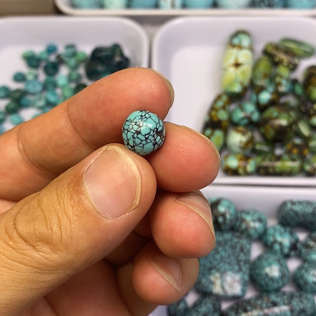 未镶嵌蓝网花小糖豆10mm