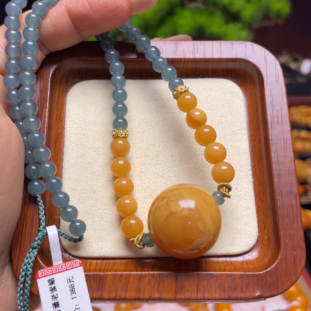 蜜蜡颈饰未镶嵌项链