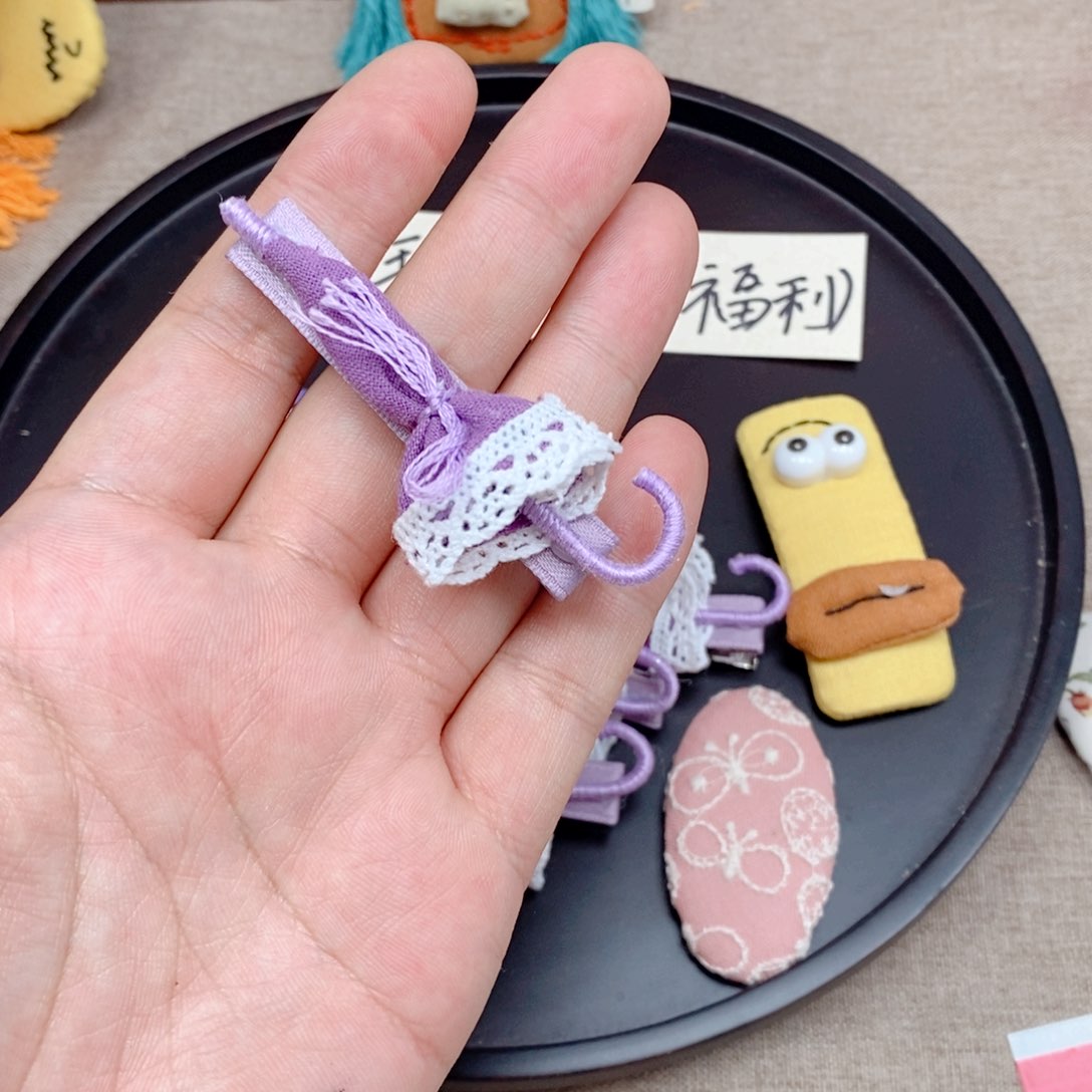 莱赛尔纤维小伞发夹