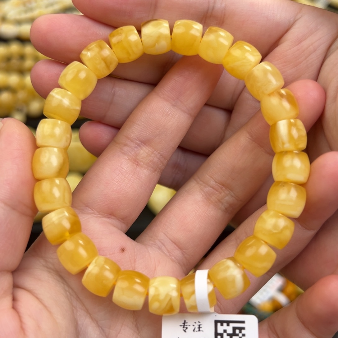 琥珀手链未镶嵌精工9.9mm