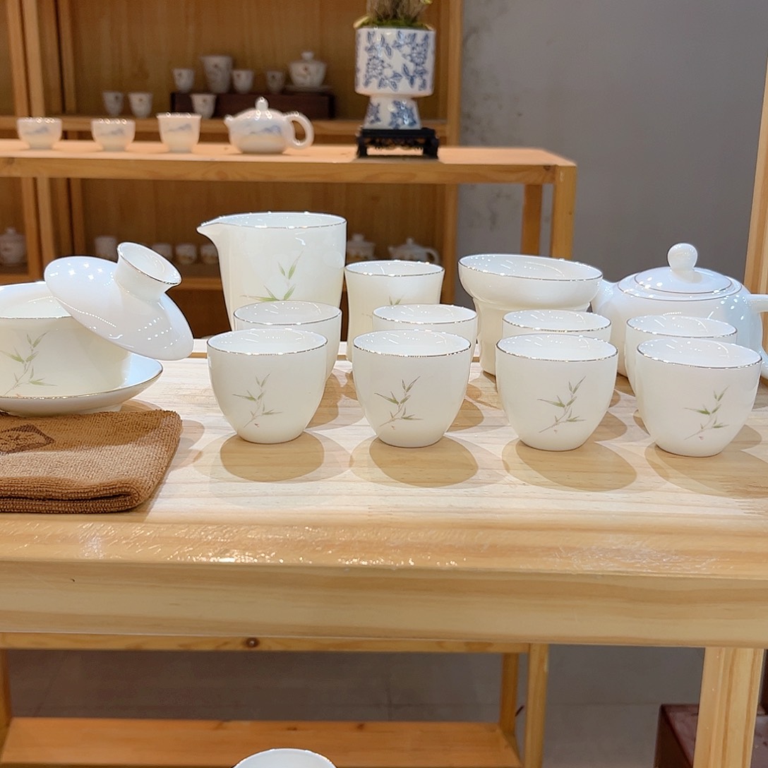 【御瓷斋】羊脂玉瓷茶具套装