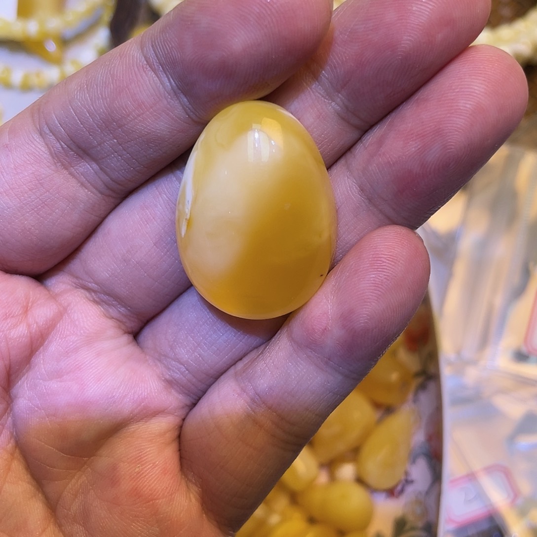 蜜蜡颈饰未镶嵌水滴瑕疵