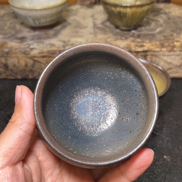 茶盏洋**王落灰烧特色窑变古铜花