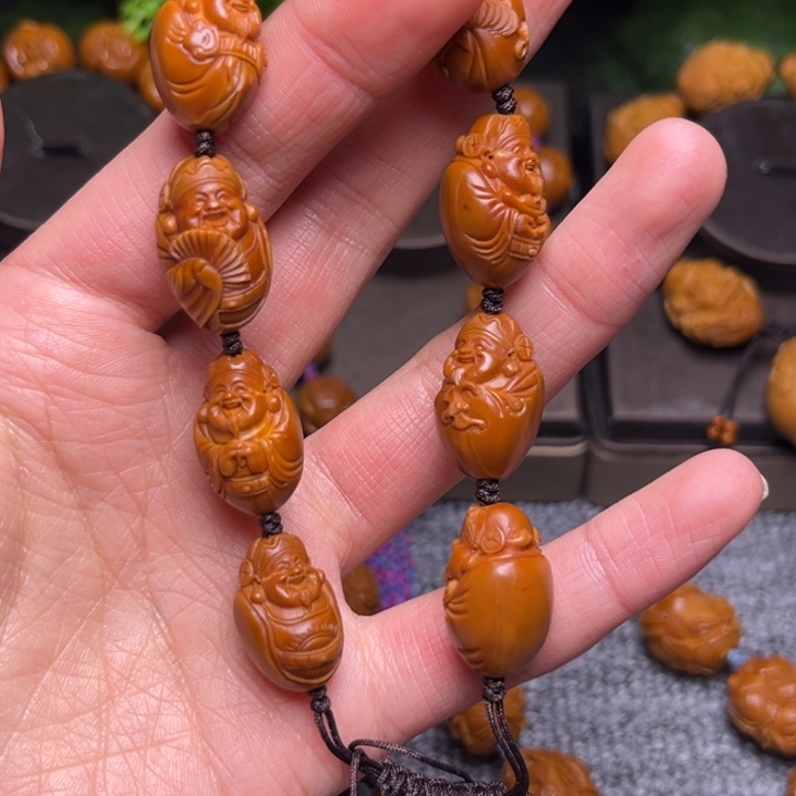 橄榄核手串/手链橄榄核光背小财神