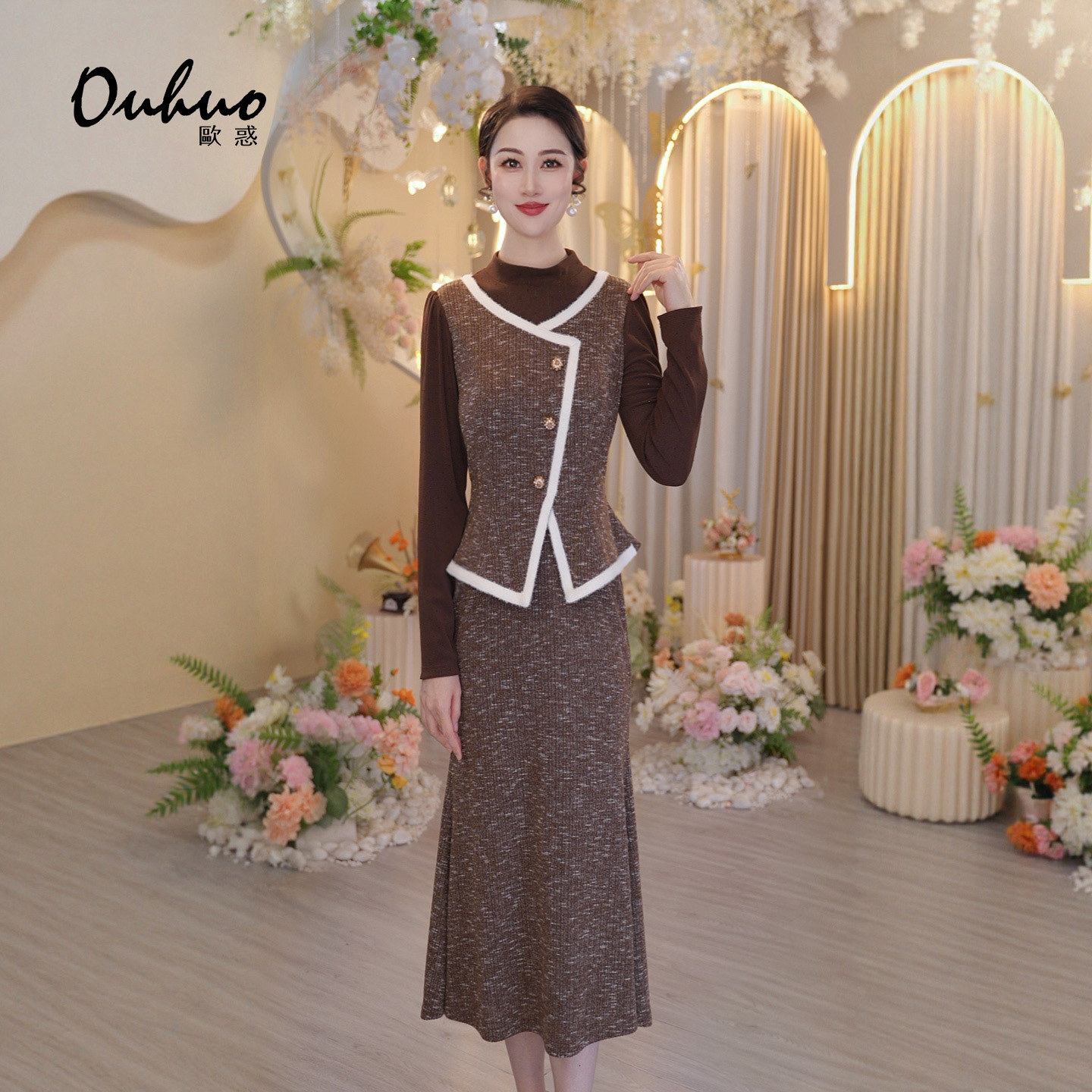 【沐涵定制】2025秋冬新款连衣裙OHDRI12037