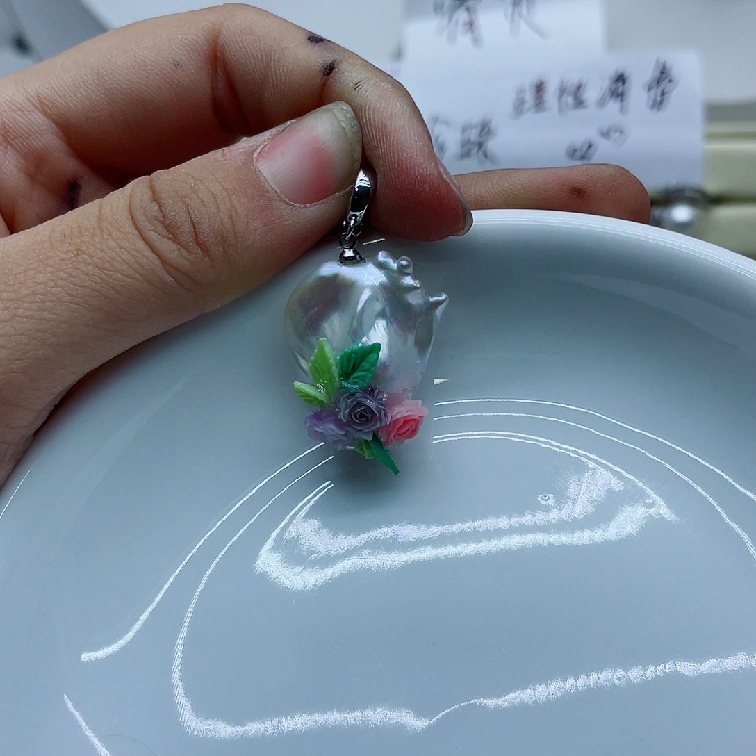 颈饰钛钢淡水珍珠