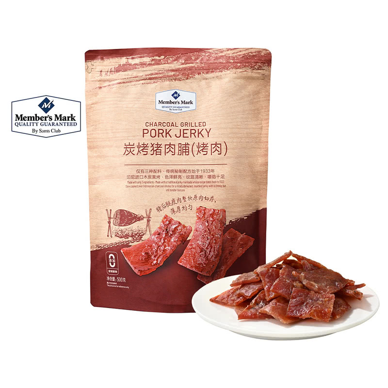 MembersMark炭烤猪肉脯(烤肉)500g零食