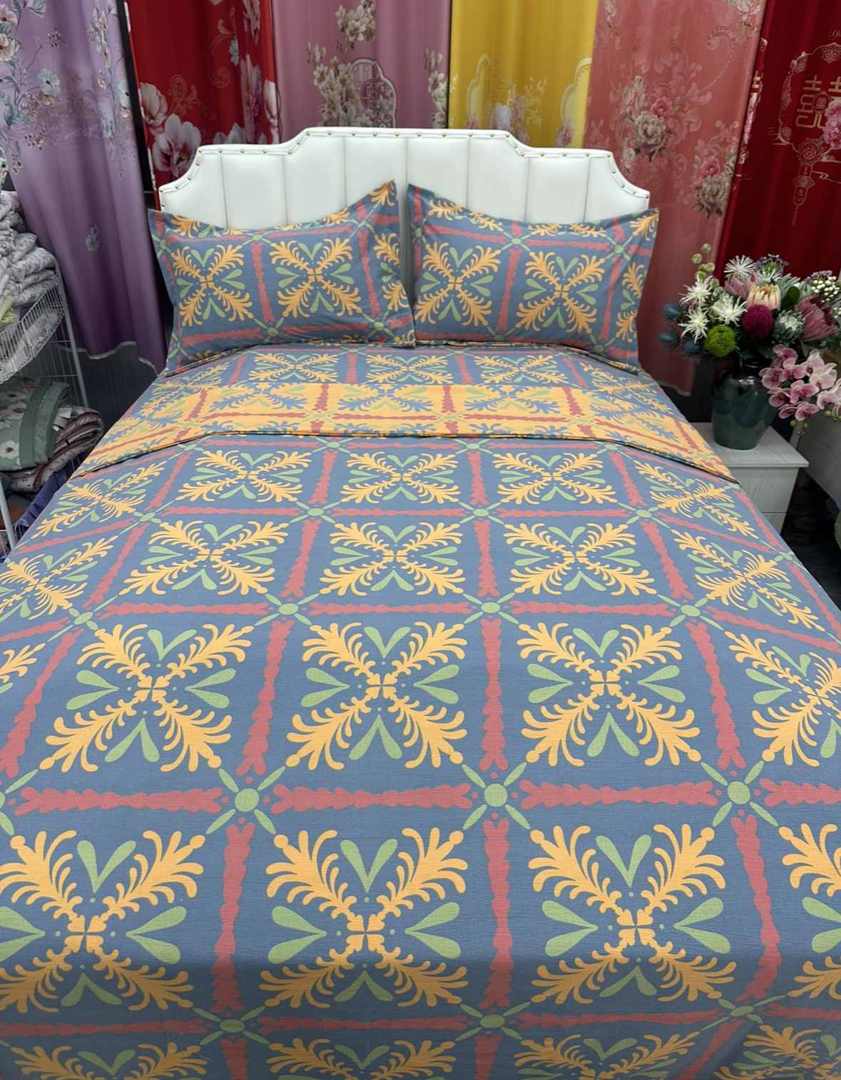  （典雅-双人被罩）尺寸2×2.3 娅嫲风系列 亲肤 柔软 透气