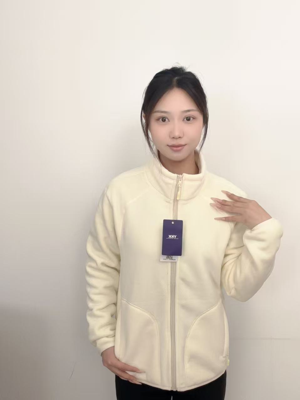 【奥粒绒升级版】女款加绒加厚保暖抓绒衣适合秋冬季节穿着厚外套