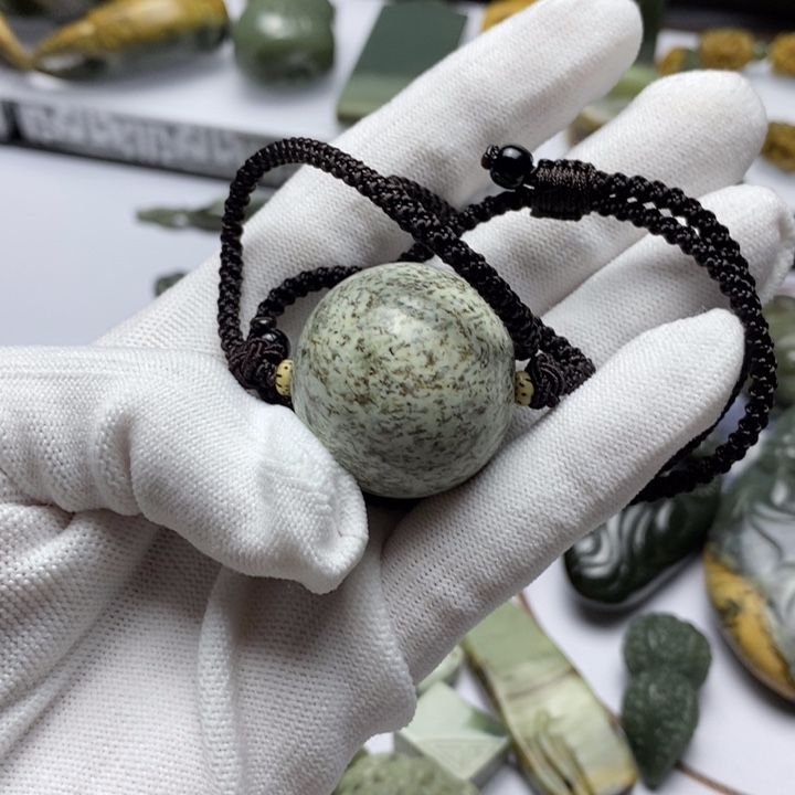 岫岩河磨玉（透闪石质玉）手把未镶嵌