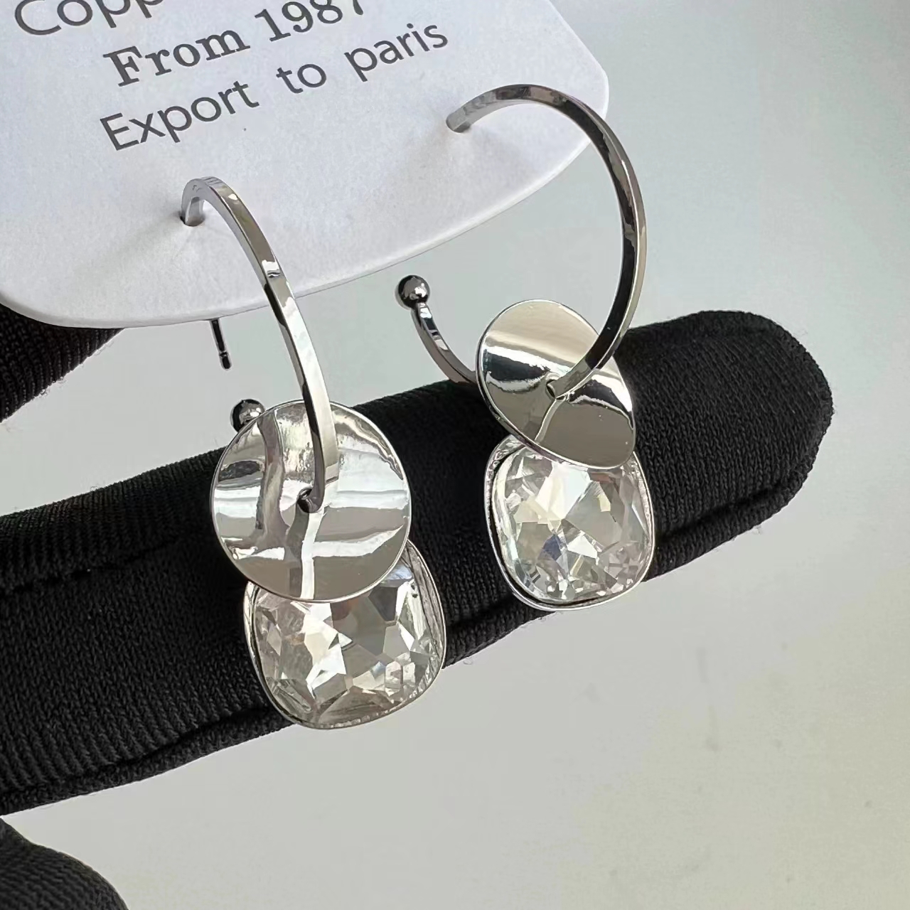 铜合金耳饰 气质轻奢百搭简约简约优雅精致网红设计师耳环F3114