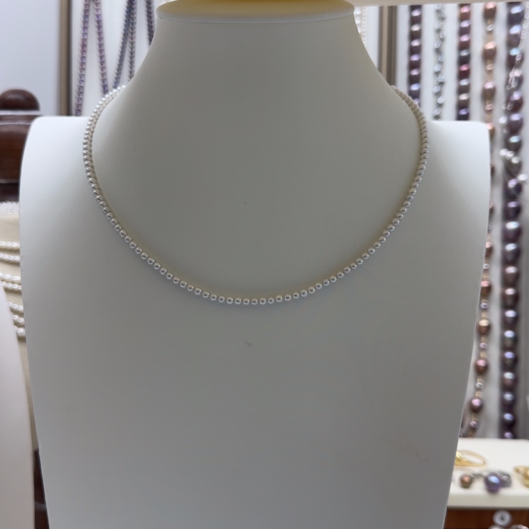 18K金镶嵌项链淡水珍珠