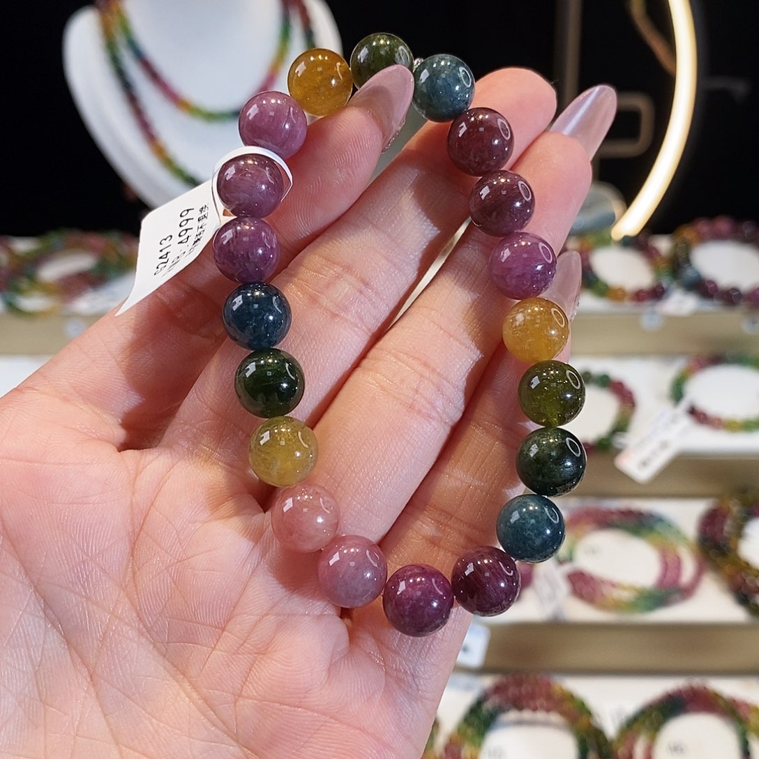 碧玺手链未镶嵌G2413单圈颜色微差