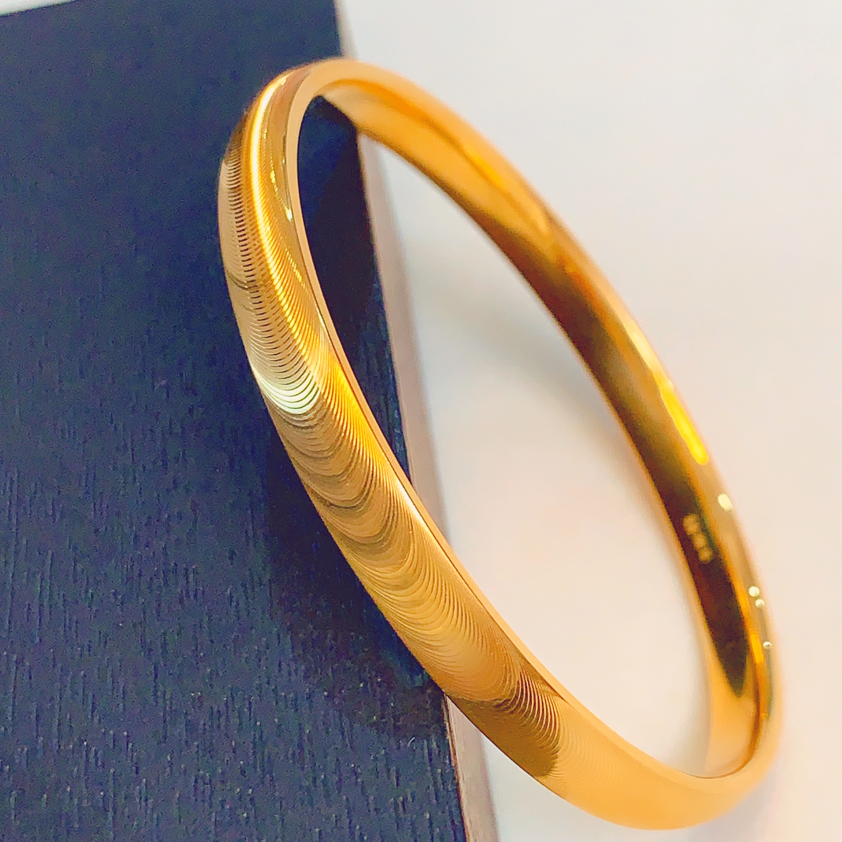 【水贝黄金】足 金999精品镜面猫眼手镯A100