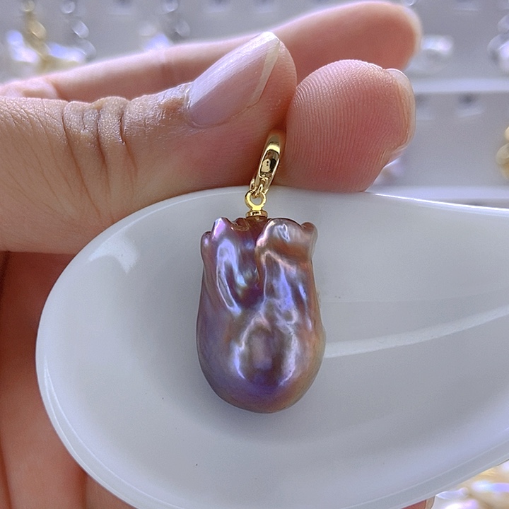 银S925镶嵌颈饰淡水珍珠41