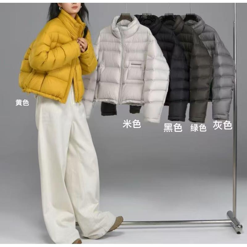 2060号7736#简约百搭休闲显瘦双口袋立领填充外套