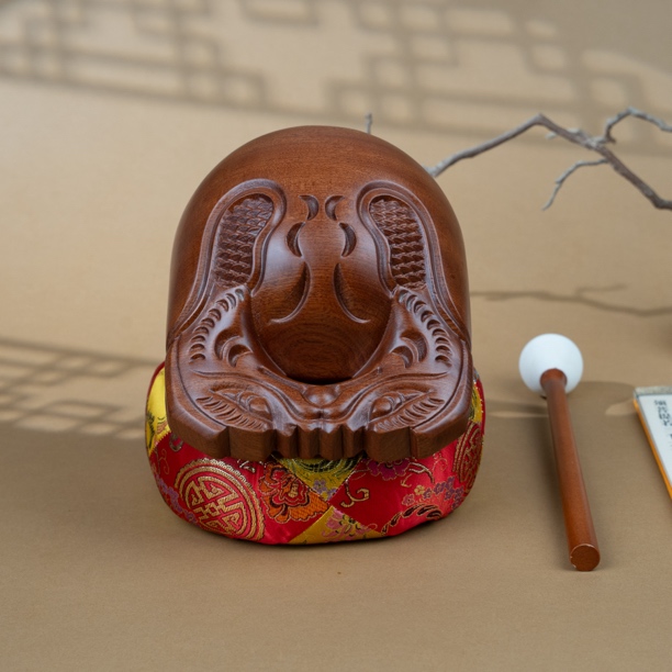 实木雕刻鱼形木鱼工艺品创意家用打击乐器音质清脆非洲紫檀材质