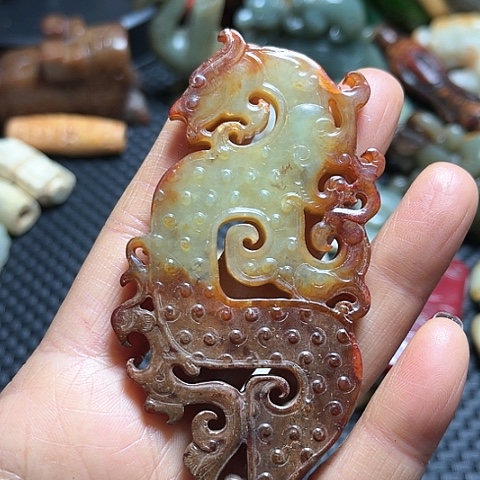 白玉菩提吊坠摆件