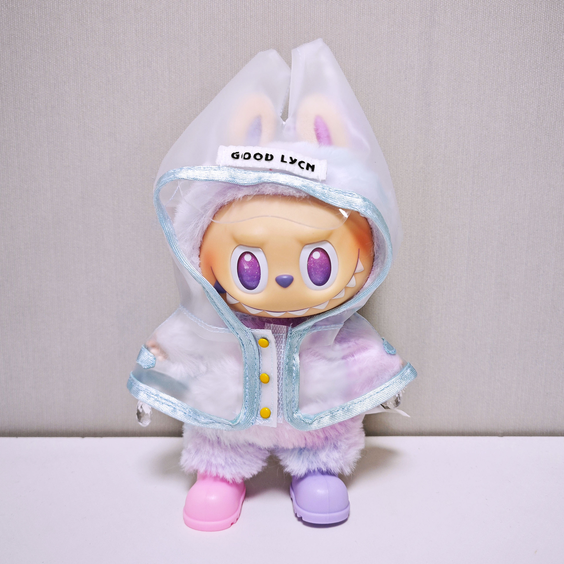 拉布布娃衣透明雨衣玩偶替换衣服适合15-17cm labubu衣服一二三代