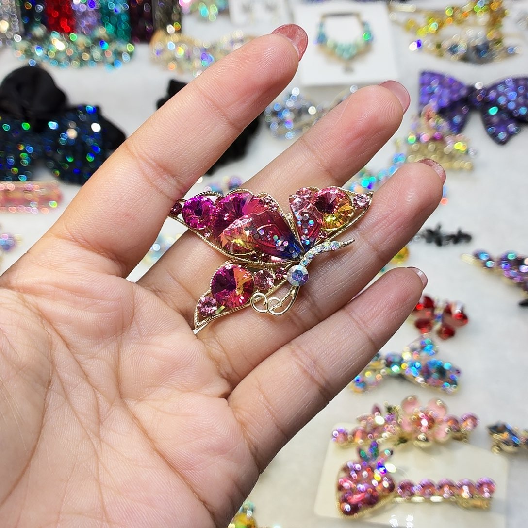 布艺铁合金发饰发夹发夹