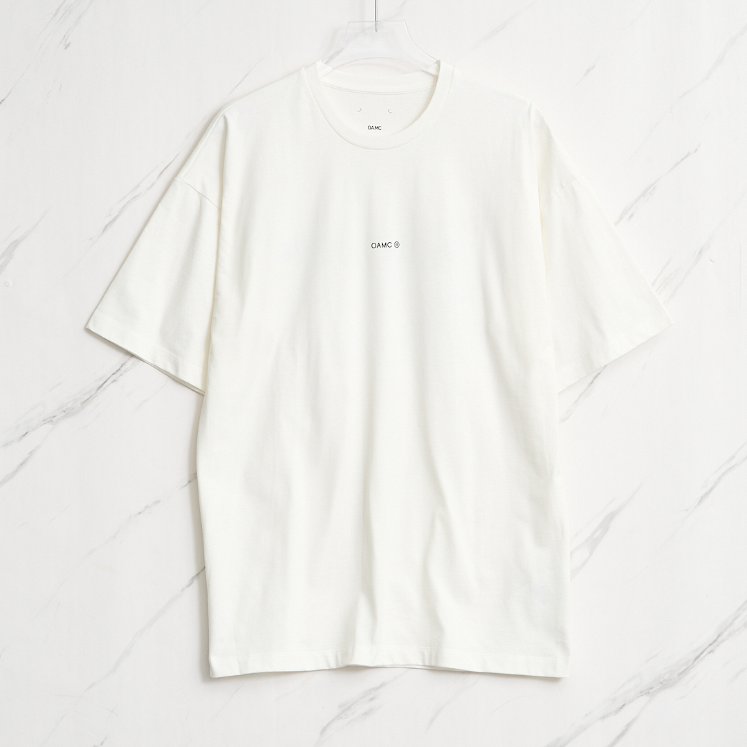 未使用  OAMC男士水墨缎面贴图T恤/OABU00103