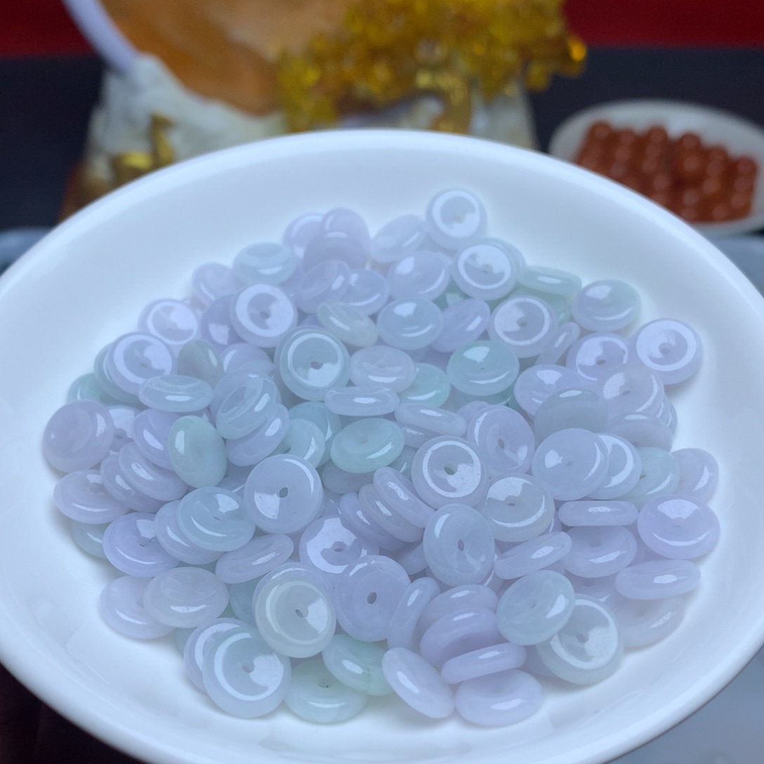 【闪购商品】翡翠手链未镶嵌卡9冰平安扣30个