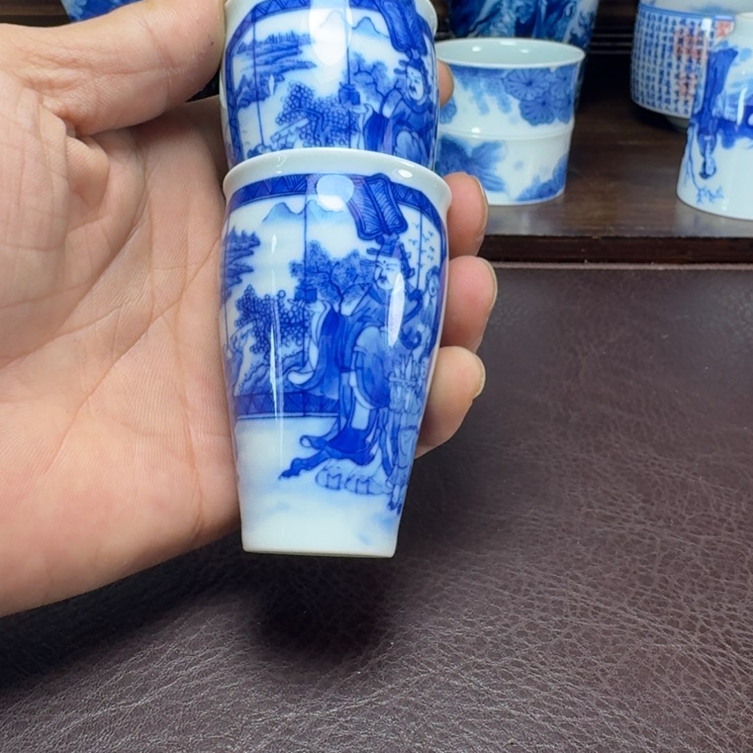 玺***瓷瓷片当代景德镇陶瓷手绘茶具