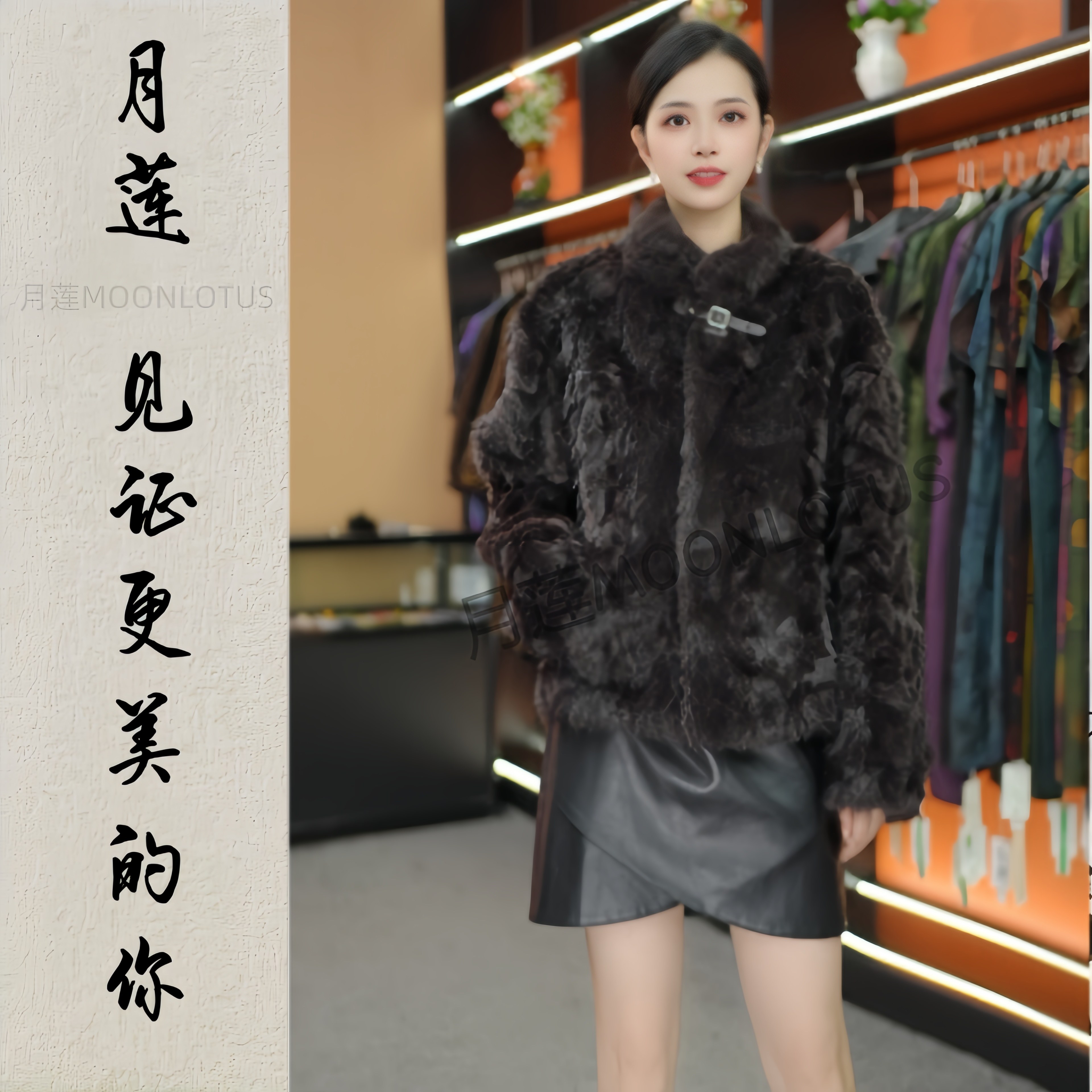 【老板专属】89010  在时装的穿搭里 演绎毛绒质感的外套