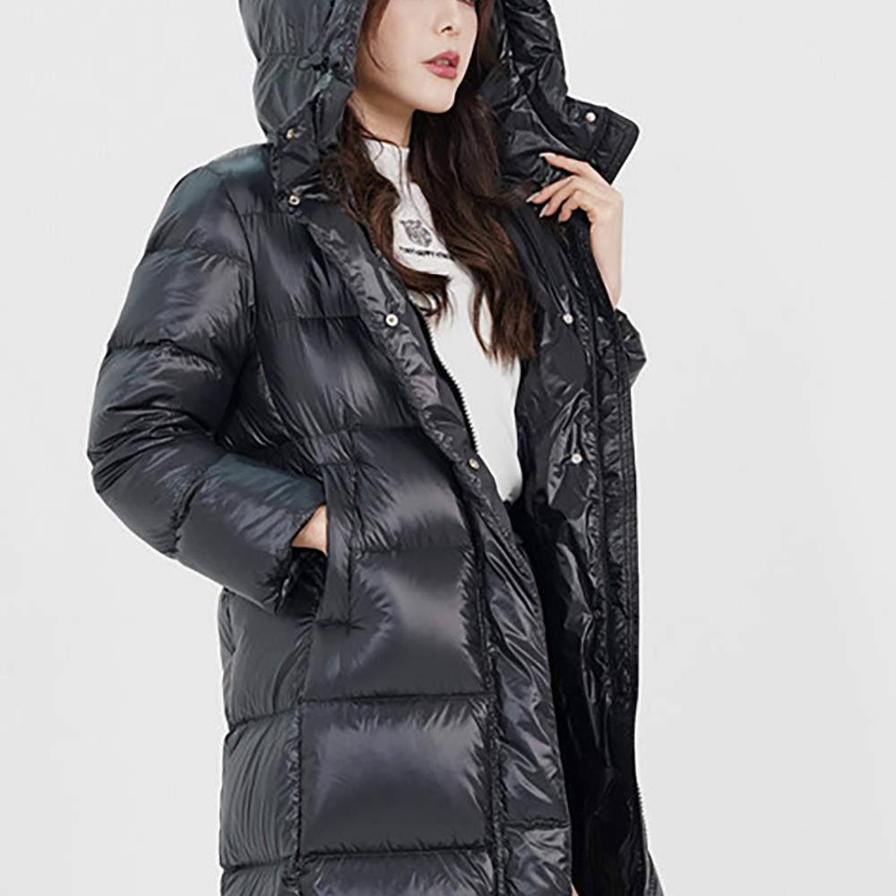 【小蒋专属】高级质感百搭长款连帽羽绒服  Y95088