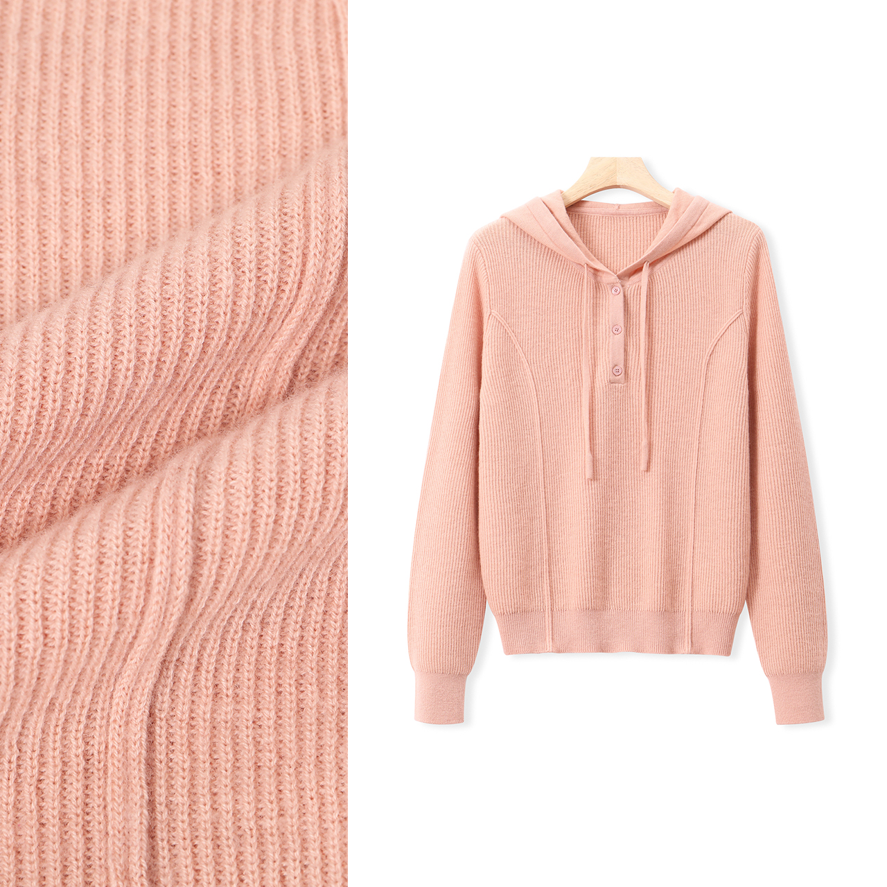 秋冬高级时髦连帽针织衫女2025新款休闲减龄上衣