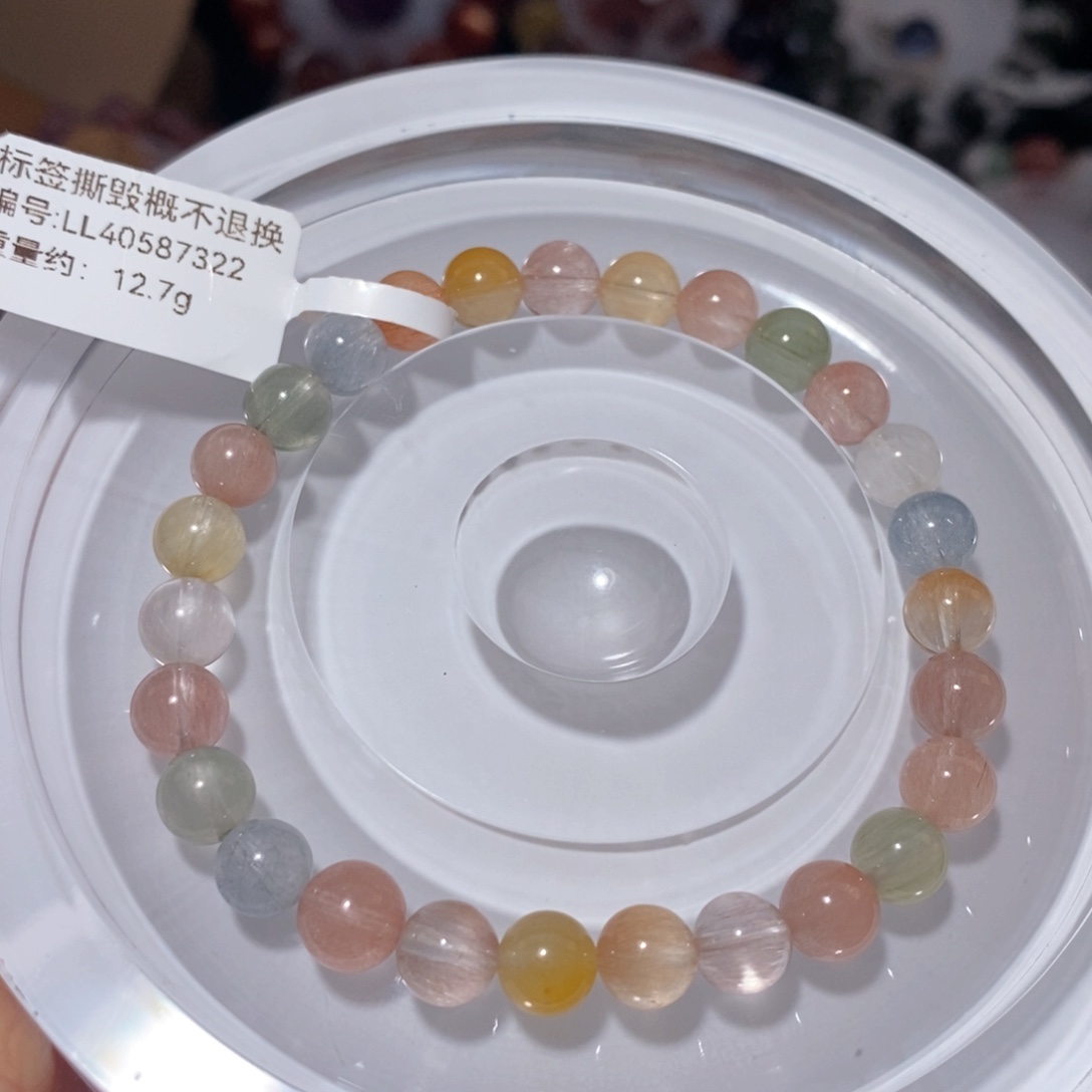 未镶嵌水晶手链F彩兔毛7