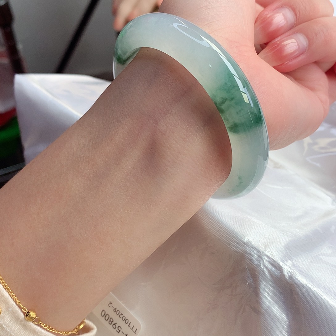 翡翠手镯未镶嵌天然A货翡翠54/55