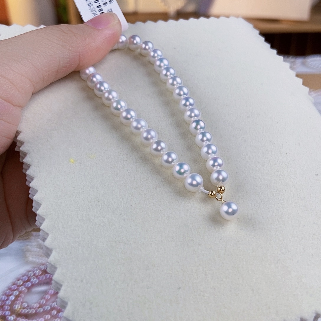 18K金镶嵌手绳淡水珍珠